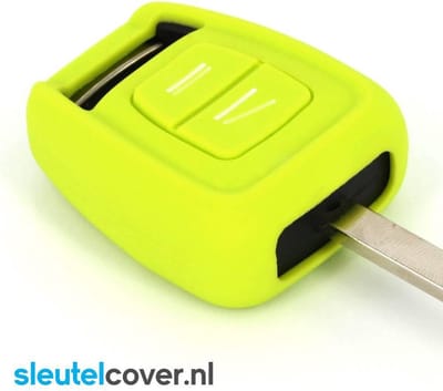 Autosleutel Hoesje geschikt voor Opel - SleutelCover - Silicone Autosleutel Cover - Sleutelhoesje Lime groen