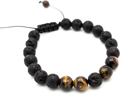 Sorprese armband - Lavastone - armband dames/heren - verstelbaar - unisex - cadeau - Model P