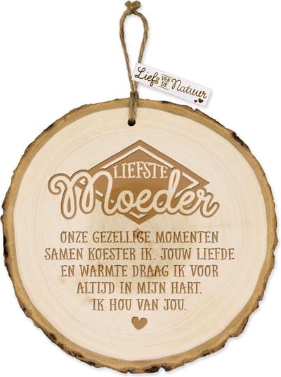 Liefste moeder Boomschijf Hanger