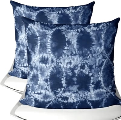 buitenkussen hoes 2stuks blauw-wit design3