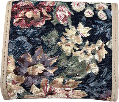 Portemonnee voor pasjes en en kleingeld - Gobelinstof - Moonflower-Pioenroos
