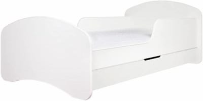 Kinderbed met matras - Peuterbed inclusief - Veilig slapen - Afgeronde randen - 160x80 cm - Wit