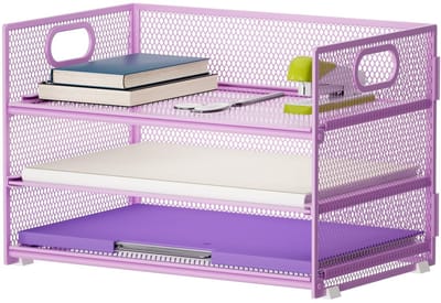 Dailygoods- Brievenbakje 3 Lagen - Papier Organizer - Bureau Organizer - Tijdschriftenhouder - Opbergvak - Grote Capaciteit - Papierorganizer
