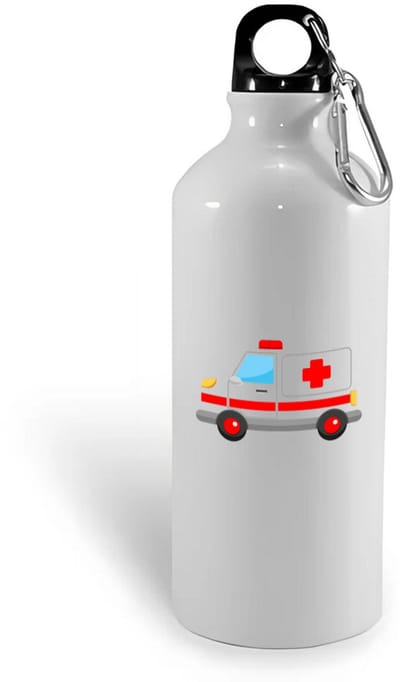 Hacebo® - Ambulance waterfles - Auto - Ambulance medewerkers - Zorgmedewerkers - hulpdiensten - ziekenwagen - water fles - 400ML