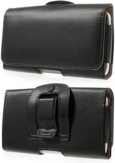 Leren flip wallet hoesje + clip broekclip Iphone 12 / Iphone 12 Pro