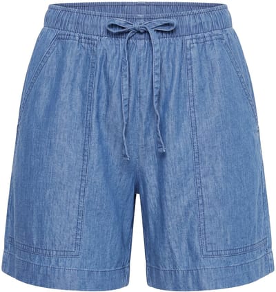 Angel of Style - Dames - Jeans-bermuda wijde pijp lichte denim - Middenblauwe denim - Maat 50
