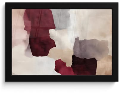 Poster in lijst - Fotolijst 30x20 cm - Posters - Abstract - Kleurbakken - Rood - Posterlijst zwart - Decoratie - Wanddecoratie woonkamer - Muurdecoratie slaapkamer