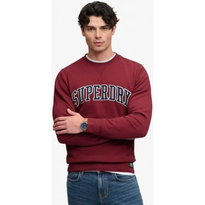 Superdry Athletic Applique Sweater Relaxed Pasvorm Red Grootte: M