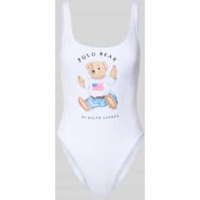 Badpak met polo bear motiefprint