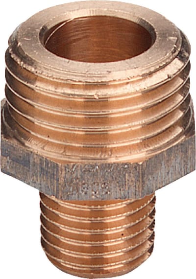 Viega Overgangsnippel, R 1/4, G 3/8 roodkoper of siliciumbrons Model 3247, 458782