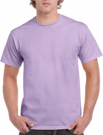 Set van 2x stuks lilapaars katoenen shirt voor heren, maat: S (36/48)