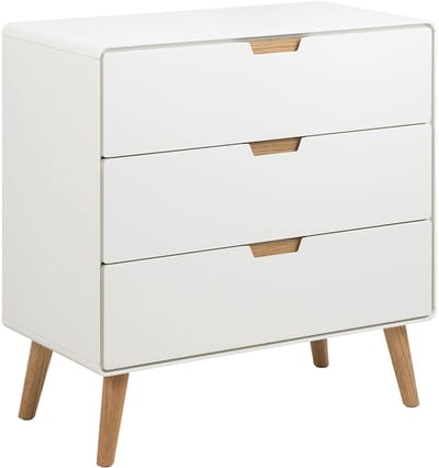 Giga Living Dressoir Lowy - 80x40x80cm - Naturel - 3-lades