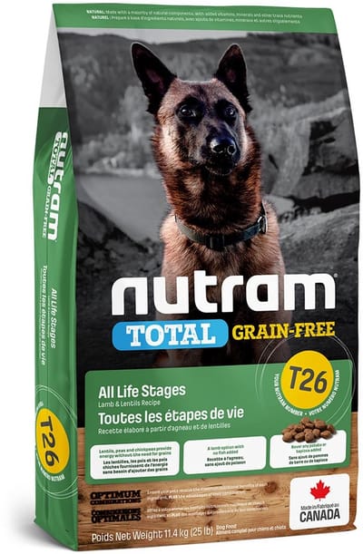 Nutram Grain Free Lamb & Lentils Dog T26 2kg