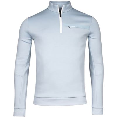 Thomas Maine Trui Sweatshirt Half Zip Doubleface Licht Blauw / male