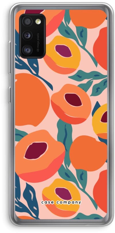 Case Company® - Hoesje geschikt voor Samsung Galaxy A41 hoesje - Perzik - Soft Cover Telefoonhoesje - Bescherming aan alle Kanten en Schermrand