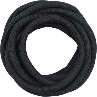 Kabelbeheeroplossing voor bureaus, kabelverzamelaars en kabelbeschermers voor diverse kabels, zwart (diameter 10 cm)