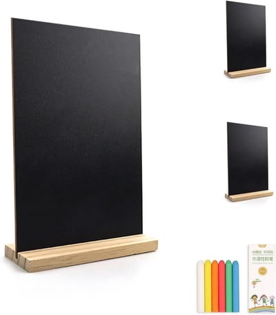 3 Pack Whiteboard borden - Klein formaat voor tafelkaarten en decoratie - Herbruikbaar en gemakkelijk te reinigen