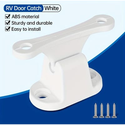 Ensemble de Butées de Porte en Forme de T en Nylon Durable pour Camping-cars et Caravanes Portes d'Entrée de Camping-car Blanches blanc