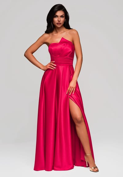 LARICA Jurk - Rits - Effen - Jurk Rood S