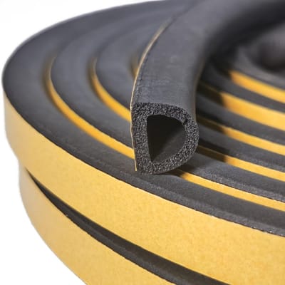 BOTC Tochtstrip - Tochtstrips voor Deuren en Ramen - Zelfklevende afdichting - Grote spleet 14*12mm* 5.5meter - Zwart