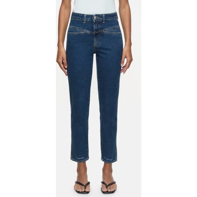 Closed Pedal Pusher Jeans Dark Blue Size: W25L34 | Straight Outlet | Dames | Blauw