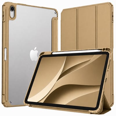 Sounix Tablet hoes geschikt voor Apple iPad 11 (2025) A16 / Apple iPad 10.9 (2022) - Hoesje met Pencil Houder Uitsparing - Goud