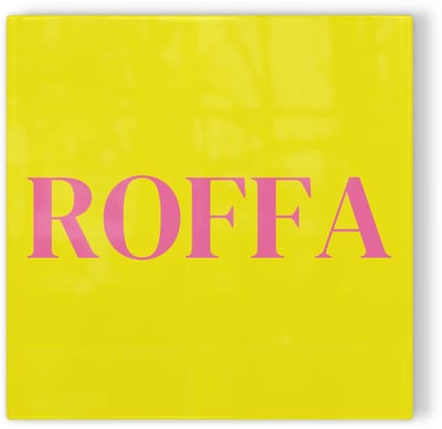 Tegeltje Rotterdam Roffa - geel roze - tegeltje stad - tegeltje met tekst