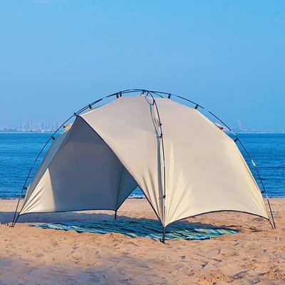 Dailygoods- Strandtent UV-bescherming UPF 50+ - Draagbare Tent - Geschikt voor 2-4 Personen - Eenvoudig Op te Bouwen - Ideaal voor Strand/Camping - Royale Binnenruimte