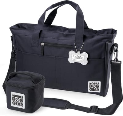 Reistas voor hond - Cabine geschikt voor vliegreizen, dagje uit en weekend - inclusief drager en opbergvakken - 27,9 x 40,6 x 12,7 cm