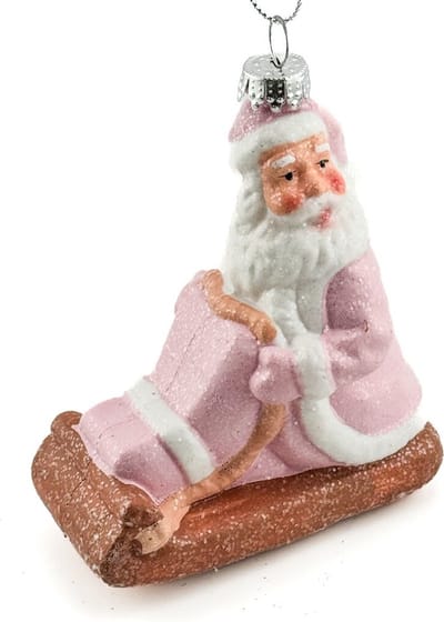 HomeBound by KY | Kerstbal hanger kerstman slee pastel | kerstbal