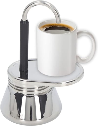 Koffiezetapparaat - Mokkapot Espresso - Thuis Koffie Zetten - Roestvrij Staal - 155 x 95 cm - Zilverkleurig