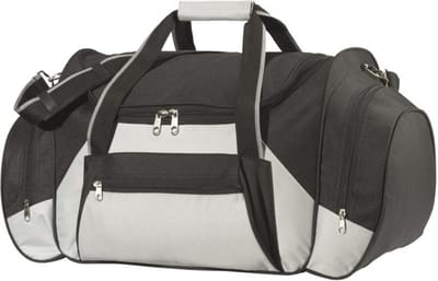 Reistas/weekendtas/sporttas model Iceland - 60 x 33 x 29 cm - 3 vakken - grijs/zwart