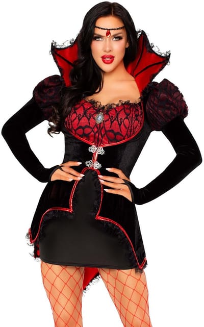 Leg Avenue - Bloodsucking Bombshell Dress and Jacket Kostuum - S - Zwart/Rood