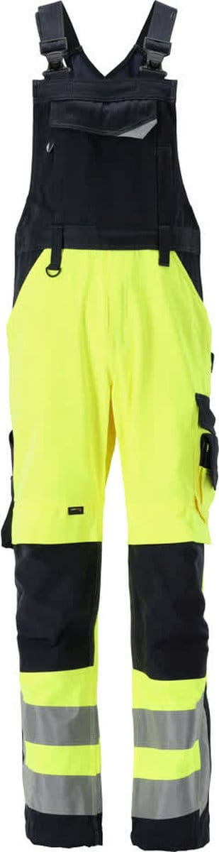 Mascot Safe Supreme Amerikaanse overall met kniezakken 15569-860 - hi-vis geel/donkermarine - C46 - 76