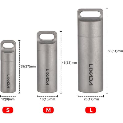 LIXADA Ti Pillenkokert Waterdichte Mini Pillenhouder Zak Pillendoosje Container voor Buiten Reizen Kamperen Wandelen M gray