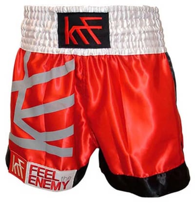 Krf Feel The Enemy Thaibox Korte Broek Rood L Man