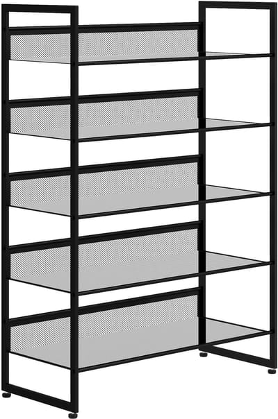 HOMCOM - Schoenenrek - Staal - 72L x 30B x 102H cm - Zwart