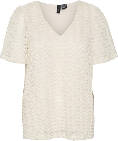 Vero Moda T-shirt Vmisolde S/s V-neck Top Wvn Btq 10305372 Birch Dames Maat - S