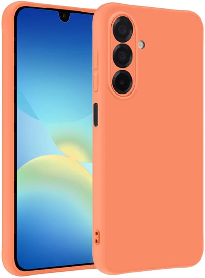 Hoesje - Geschikt voor Samsung Galaxy A26 - Sterk & Shockproof - Siliconen Case - Hoes Cover - Telefoonhoes - Perzik