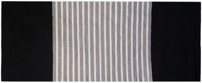 Ancient Wisdom - Vloerkleed - Indiaas katoen 70x170cm zwart/grijs - tapijt - interieur - decor - vloer - huistextiel