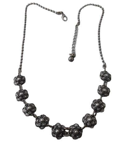Zeeuws Meisje- 10-Zeeuwse knopjes collier met oogjesrand