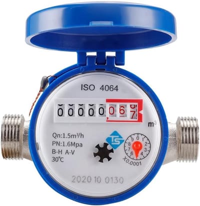 Watermeter - Debietmeter - Koudwater Meten - ISO4064 Norm - 1/2 inch 3/4 inch - Blauw