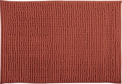 MSV Badkamerkleed/badmat - kleedje voor op de vloer - terracotta - 60 x 90 cm - Microvezel - anti-slip