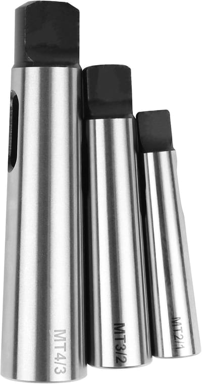 LALAGO Kegelvormige morseboor, verloophuls, adapter voor draaimachines (MT1 naar MT2, MT2 naar MT3, MT3 naar MT4), 3 stuks