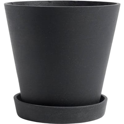 HAY - Bloempot met schotel - zwart - XL