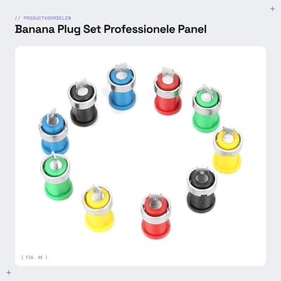 Dailygoods - Banana Plug Set - Professionele Panel Mount - 10 Stuks - Diverse Kleuren - Hoogwaardige aansluitingen - Ideaal voor audio - Geschikt voor...