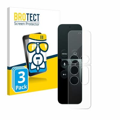 Screenprotector 3 Stuks voor Apple Remote Control Apple TV 4 Beschermglas transparant