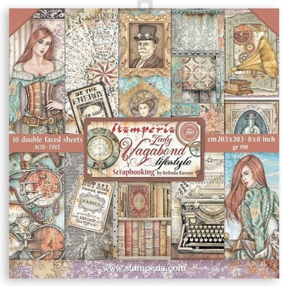 Stamperia - Lady Vagabond Lifestyle 8x8 Inch Paper Pack (SBBS49)