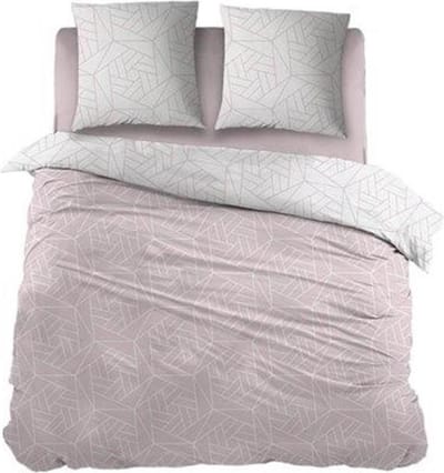 Snoozing Laslo - Flanel - Dekbedovertrek - Eenpersoons - 140x200/220 cm + 1 kussensloop 60x70 cm - Pink