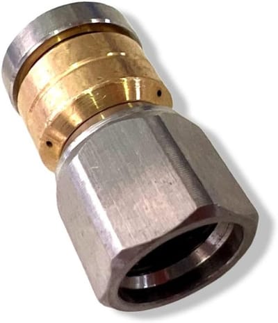 Roterende Buisreiniger - Rioolreiniger Mondstuk - Afvoer Reinigen - Roterende Sproeistraal - 1/4 inch - Zilver